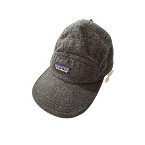 Patagonia Hat Cap Strap Back Mens Large Gray Fleece Winter Logo Gorpcore Utility